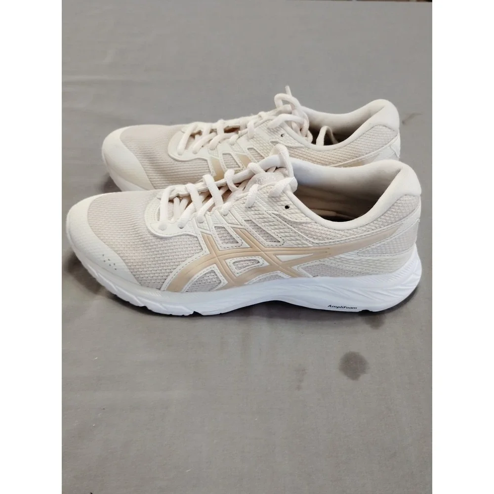 EUC Asics‎ Gel Contend 6 Twist Running Training Sneakers 1012A671 Beige Women 8